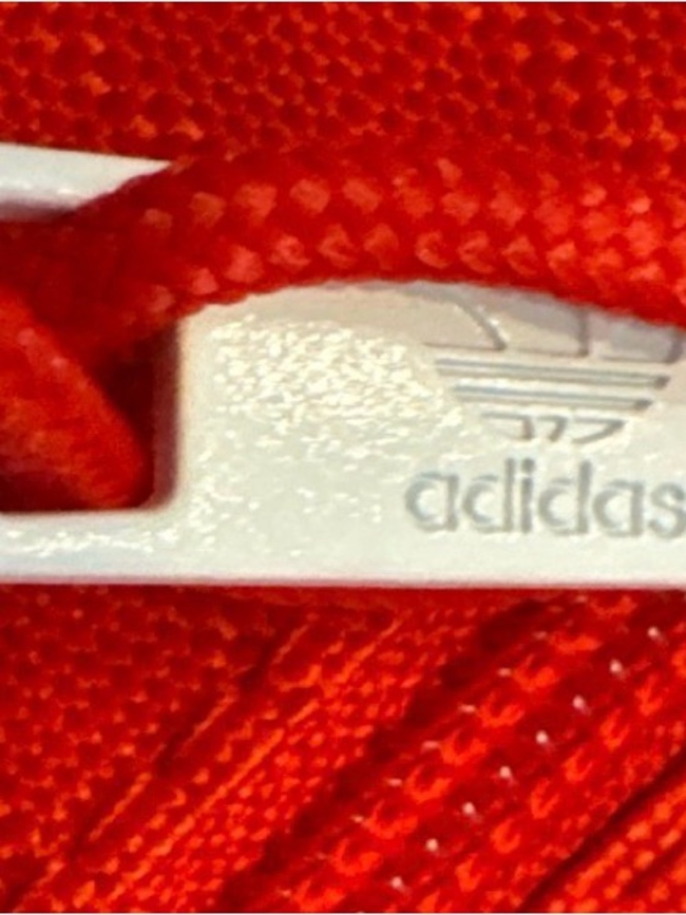 adidas Red and White Logo Zip Pull Pouch - Picture 3 of 5